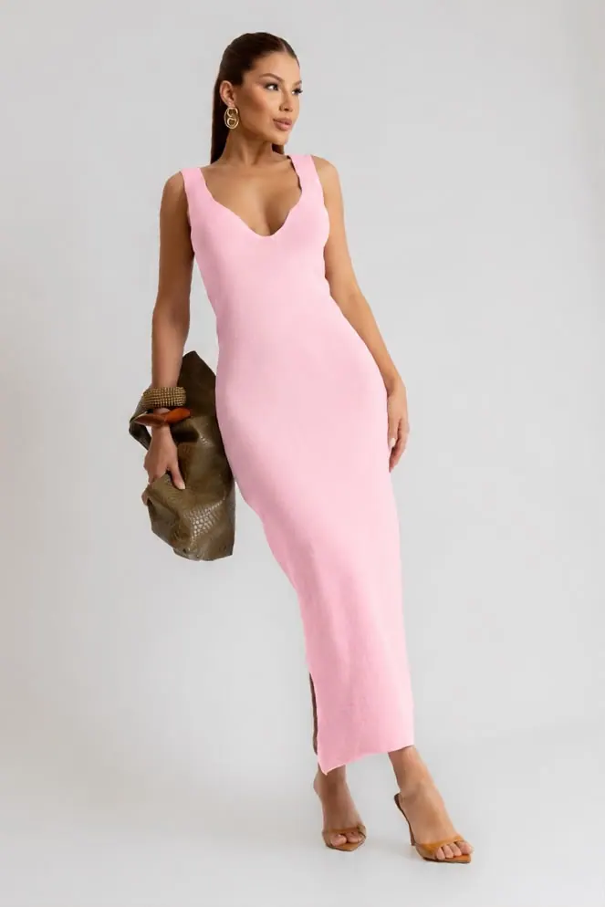 Vestido Modal Decote V, foto 1 de 3